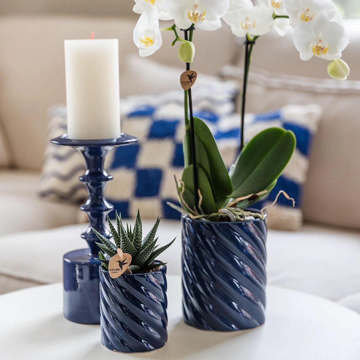 Kolibri Home | Candy sierpot | Hoog - Blue - Ø9cm by Kolibri Company