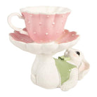 Decoration Statue Rabbit 20x14x17 cm White Plastic by Clayre & Eef.