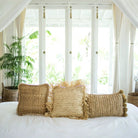 Throw Pillow with filling | Decorative Cushion | Sofa Pillow SANUR made of Raffia by Soeji