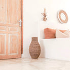 Woven Boho Vase SAKRA made from Banana Fibre and Raffia by Soeji