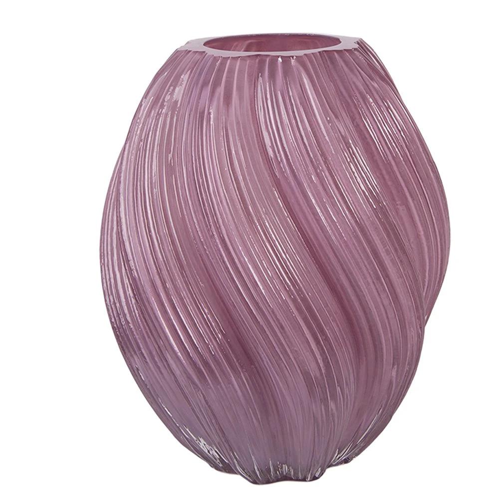 Vase Ø 17x21 cm violettes Glas von Clayre & Eef.