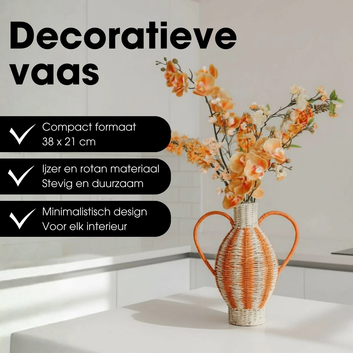 Vase Orange by Mica Decorations