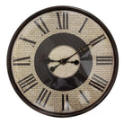 Wanduhr Ø 50x6 cm Braun-Beige Kunststoff-Wanduhr von Clayre & Eef.