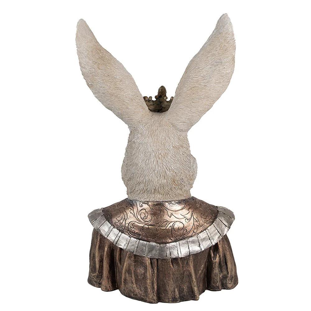 Hasenstatue 40 cm Beige Polyresin von Clayre & Eef.