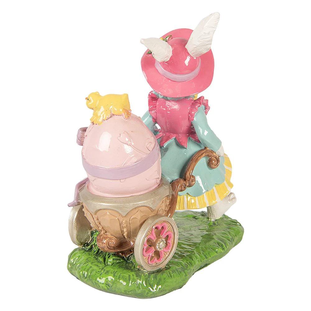 Decoration Statue Rabbit 19x11x23 cm White Plastic by Clayre & Eef.