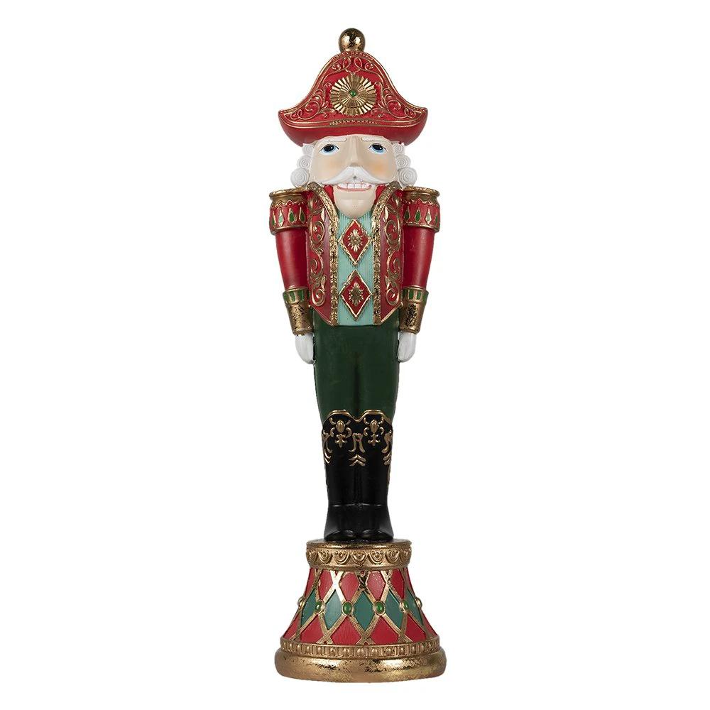 Decoration nutcracker 10x10x36 cm by Clayre & Eef.