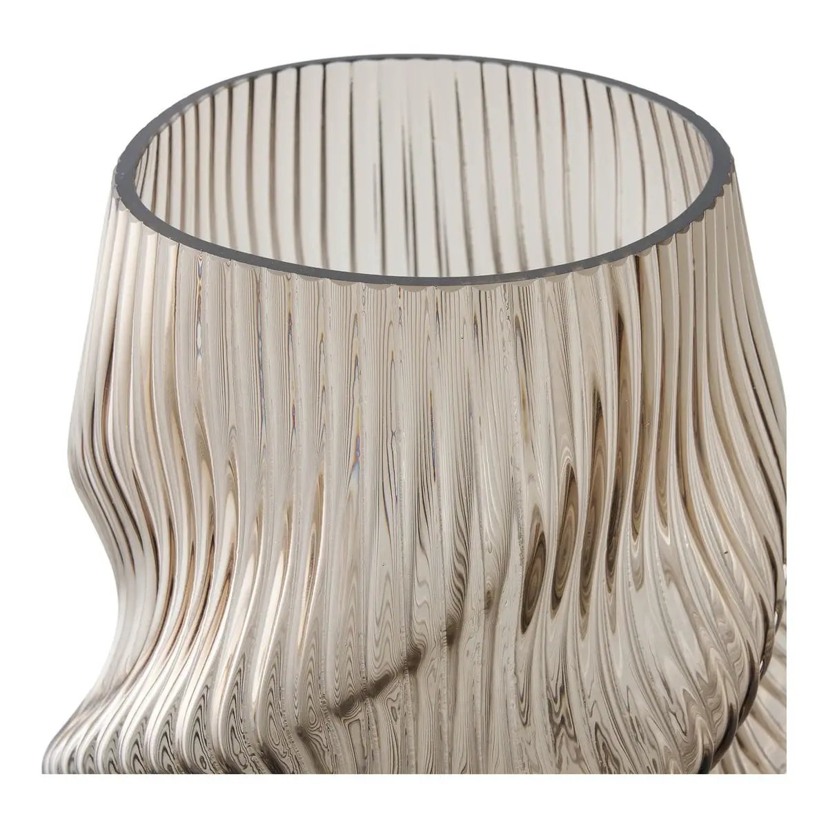 Vase, mouth blown glass, brown, ø17x25 cm by EMIRELLE