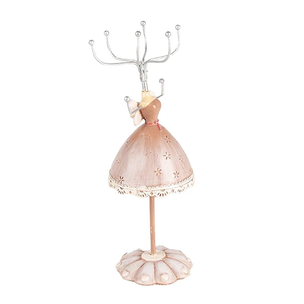 Jewelry standard beige, plastic and metal Ø 7x19 cm by Clayre & Eef.