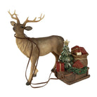 Decoration reindeer with sleigh 30x9x20 cm by Clayre & Eef.