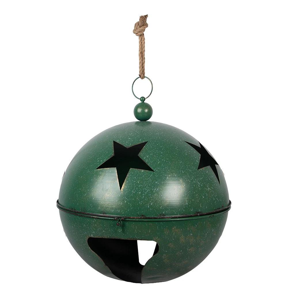 Weihnachtsdekoration Bild Weihnachtskugel Ø 60 / Ø 50 / Ø 40 cm grünes Metall von Clayre & Eef.