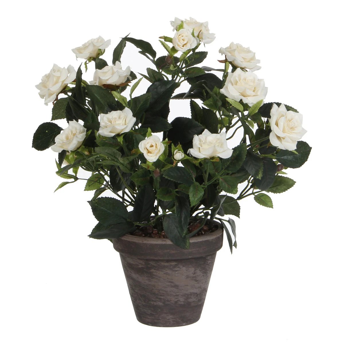 Artificial plant Rosebush White by Mica Decorations