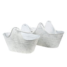 Deko-Pflanzenhalter (2) 40x21x25 / 35x18x23 cm von Clayre & Eef.