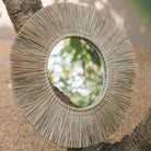 Wall Mirror from Seagrass Round with 60 cm Diameter RIMBA by Soeji
