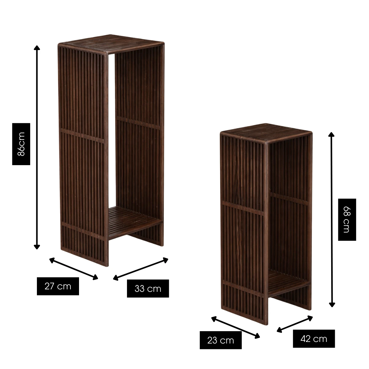 Side table Gian Dark brown by Mica Decorations