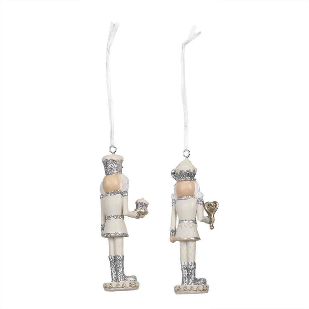 Decorative pendant nutcracker (set of 2) 3x3x10 cm by Clayre & Eef.