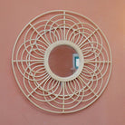 Round Rattan Mirror 58 cm | Handmade Boho Wall Mirror PUTUK by Soeji