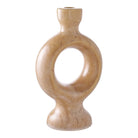 Candle Holder - Brown, Ceramic, 13.5x8.8x23.5 cm by EMIRELLE