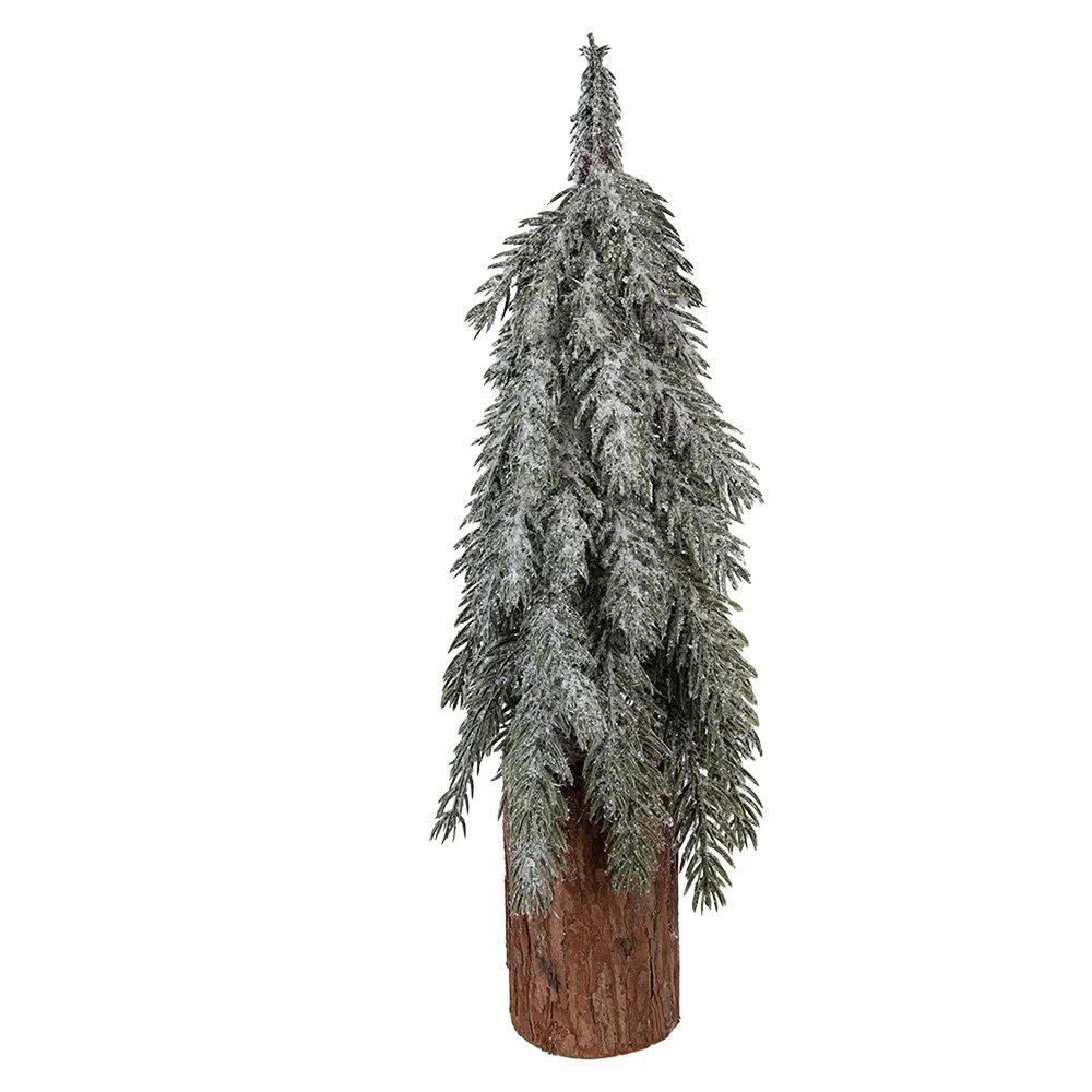Mini Artificial Christmas Tree Ø 15x44 cm Green Wood by Clayre & Eef.