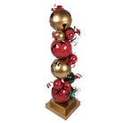 Christmas Decoration Statue 43x40x150 cm Red Green Metal by Clayre & Eef.