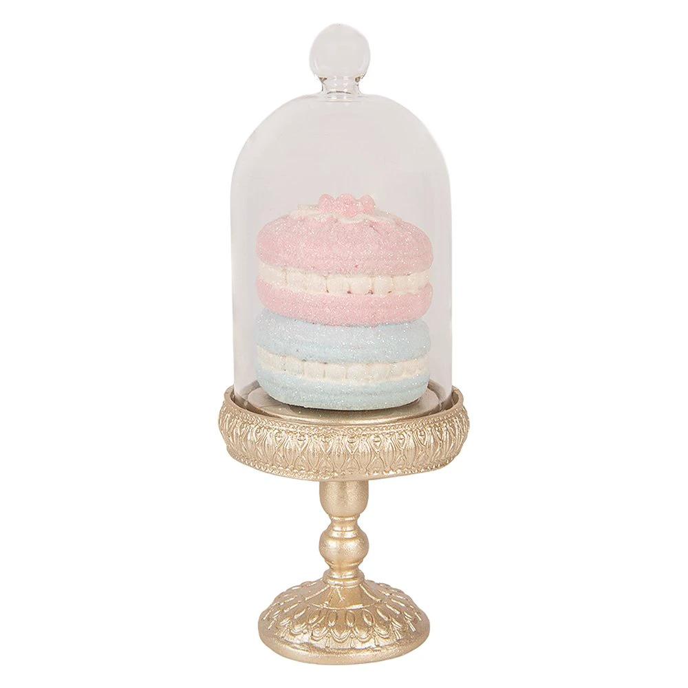 Decoration Image Macarons Ø 7x17 cm Gold-colored Plastic by Clayre & Eef.