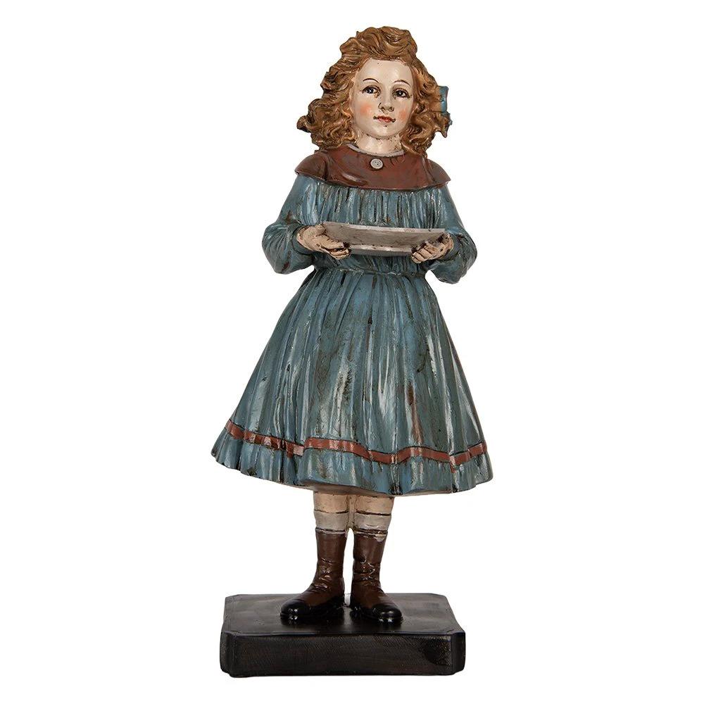 Decoration image woman 15x14x31 cm beige plastic by Clayre & Eef.
