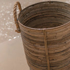 Rattan Laundry Basket Round – Rattan Plant Basket – Large Boho Basket – Decorative Hamper Handmade from Rattan (2 sizes Ø 35/40 cm) OTERE by Soeji