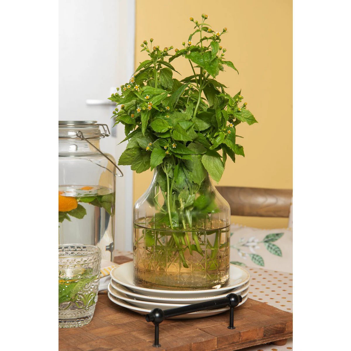 Vase Ø 14x20 cm glass glass vase by Clayre & Eef.