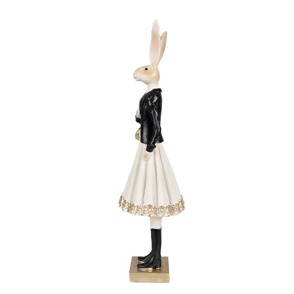 Rabbit statue 32 cm Brown Polyresin Easter decoration by Clayre & Eef.