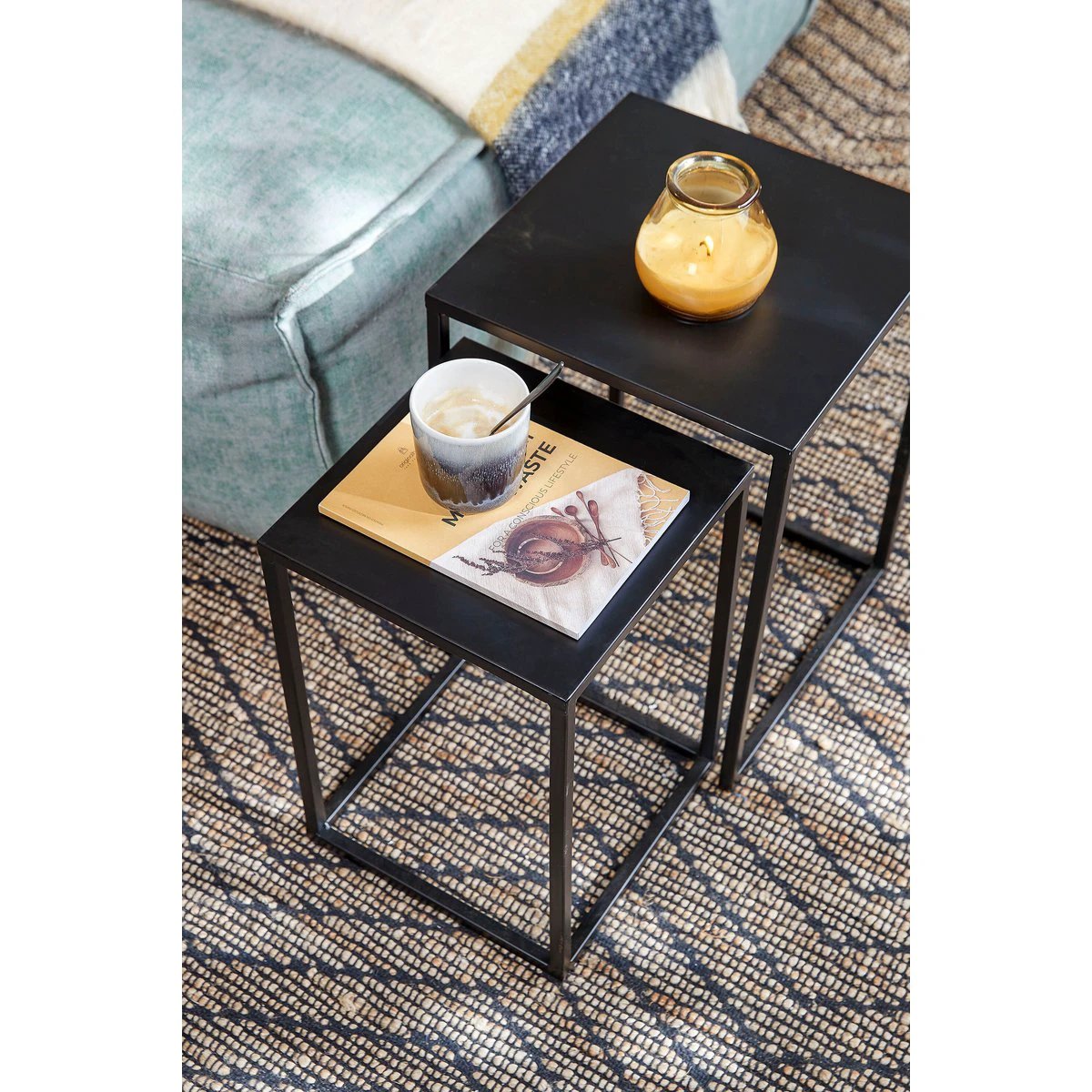 Side table set Goa Black by Mica Decorations