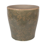 Flowerpot Ø 18x17 cm Green Ceramic by Clayre & Eef.