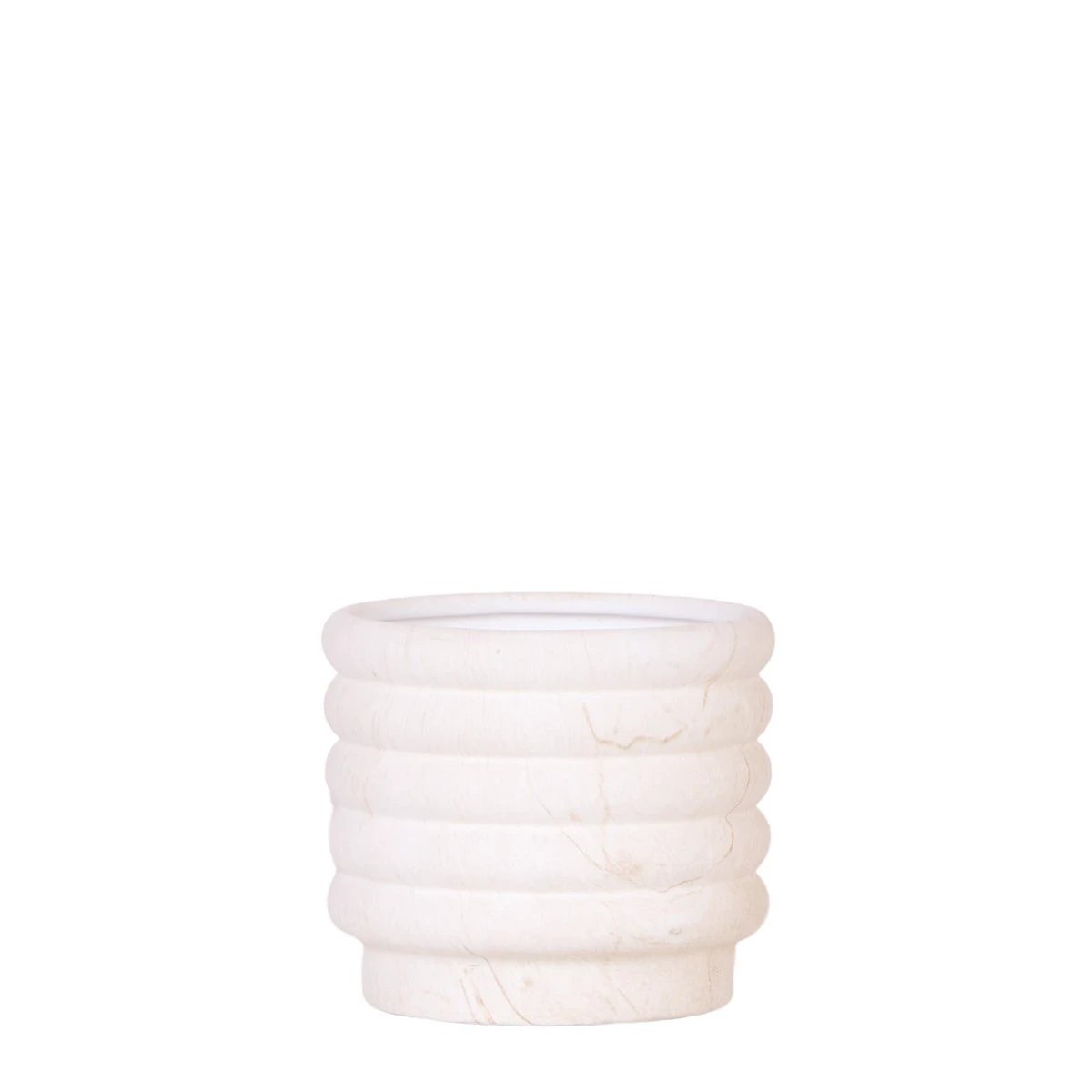 Kolibri Home | Marble pot - Light - Ø12cm by Kolibri Company