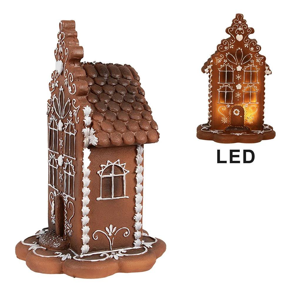 Decoration house with LED 13x13x20 cm / 2xAAA by Clayre & Eef.