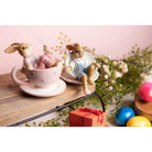 Rabbit statue 11x8x7 cm Brown Green Polyresin Home accessories by Clayre & Eef.
