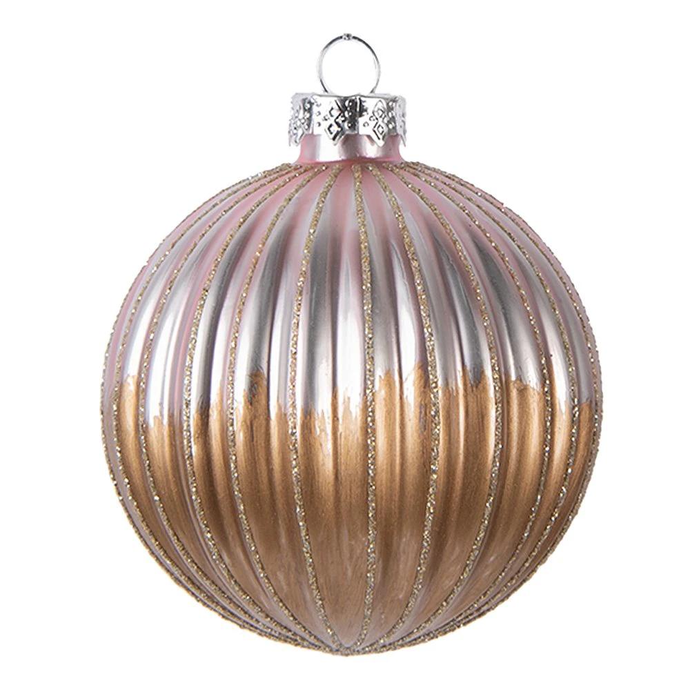 Weihnachtskugel Ø 8x8 cm braunes Glas von Clayre & Eef.