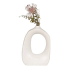 Vase - White, Stoneware, 19x9x28.5 cm by EMIRELLE
