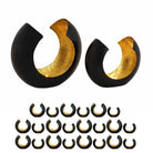 Candle holder 24-part set 2 x 12 ve tealight holder candle stand omega black matt gilded inside by Voglrieder kreatives Wohnen