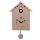 Cuckoo clock 20x10x26 cm pink plastic by Clayre & Eef.