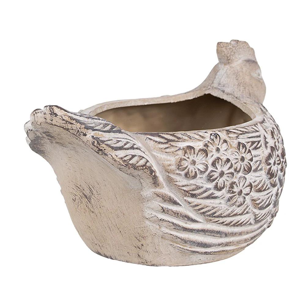 Hühner-Blumentopf 26x16x15 cm von Clayre & Eef.