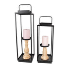 Kandelaar (set van 2) 15x15x50/57 / 15x15x40/46 cm by Clayre & Eef.