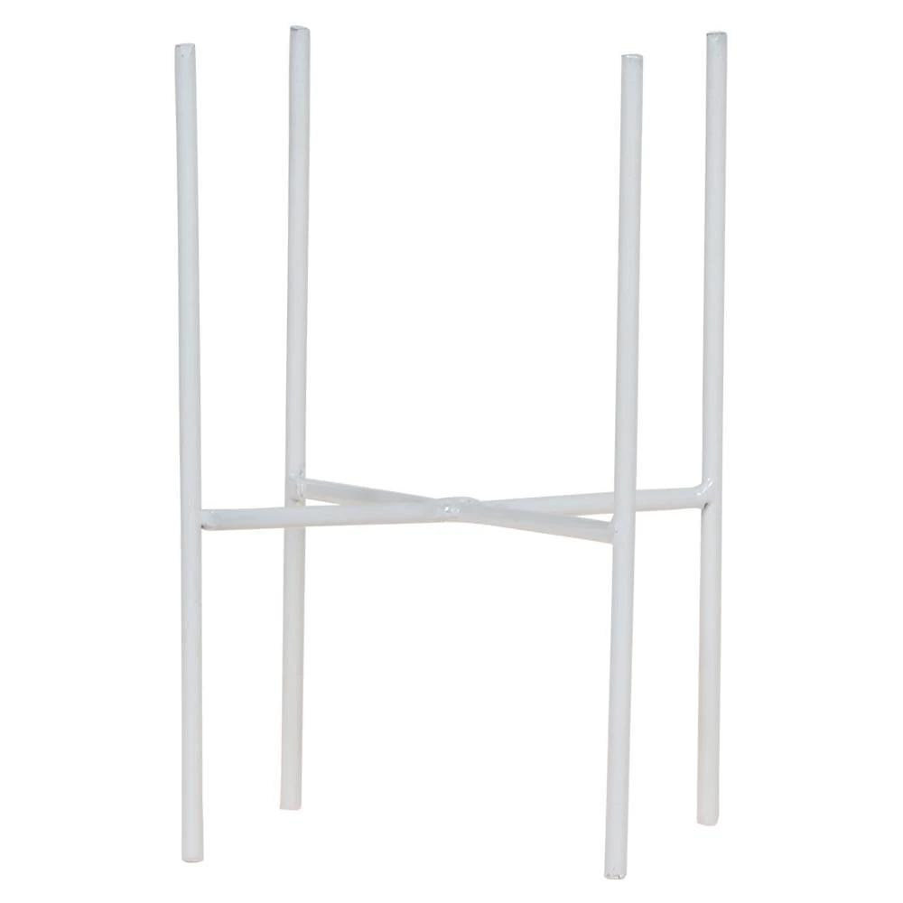 Hummingbird Home | Plant stand - White metal plant raiser Ø12cm by Kolibri Company