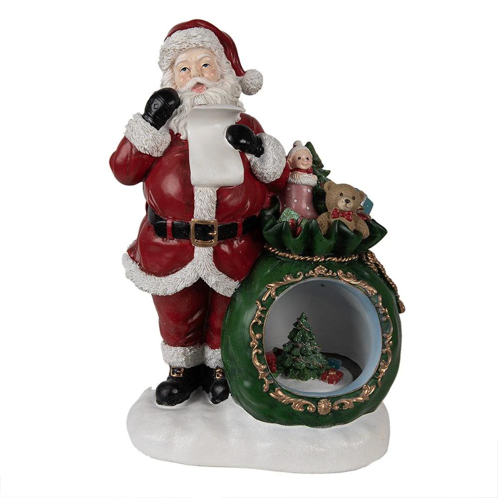 Santa Claus with snow globe LED 26x16x36 cm by Clayre & Eef.