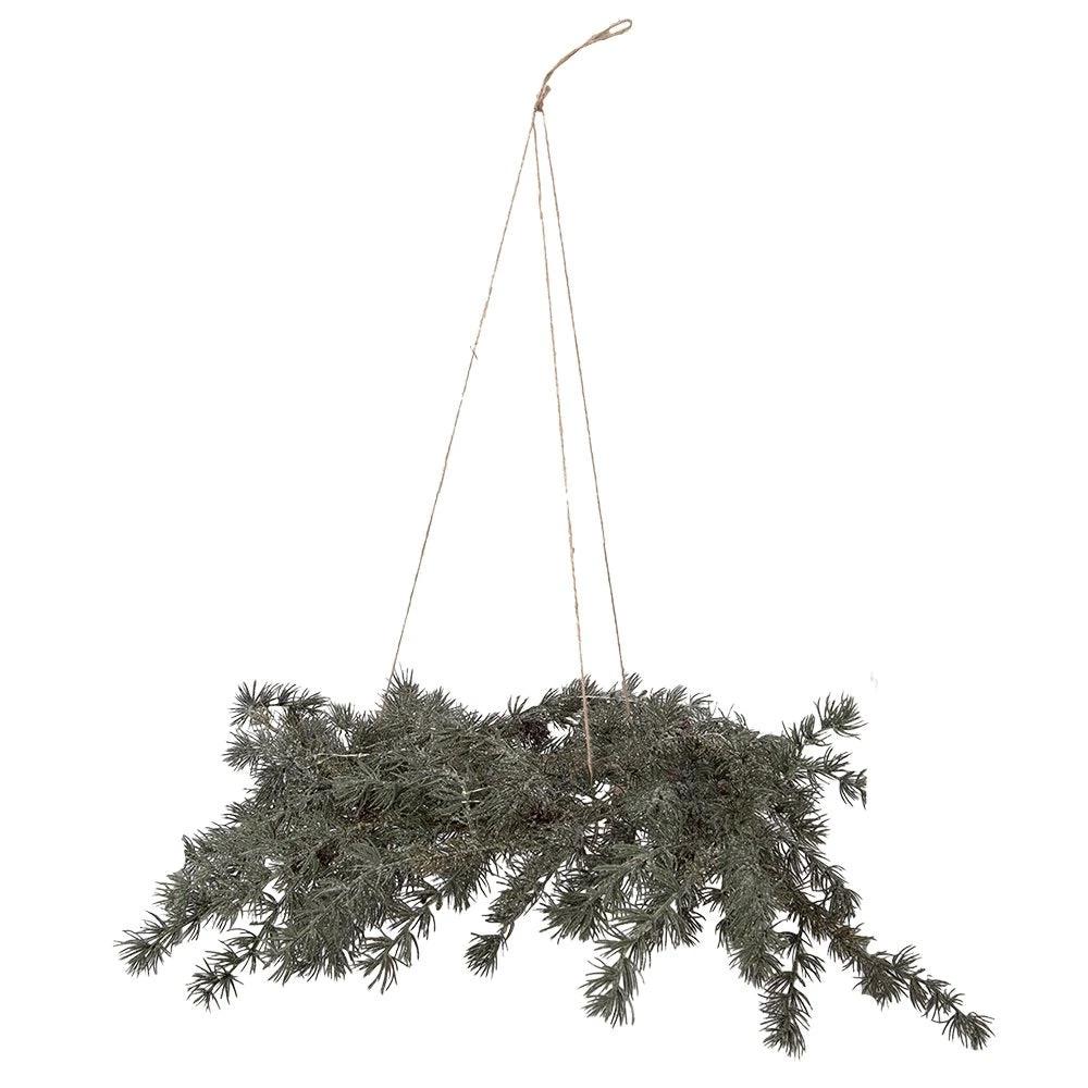 Christmas wreath Ø 60 / 3xAA Green Plastic by Clayre & Eef.