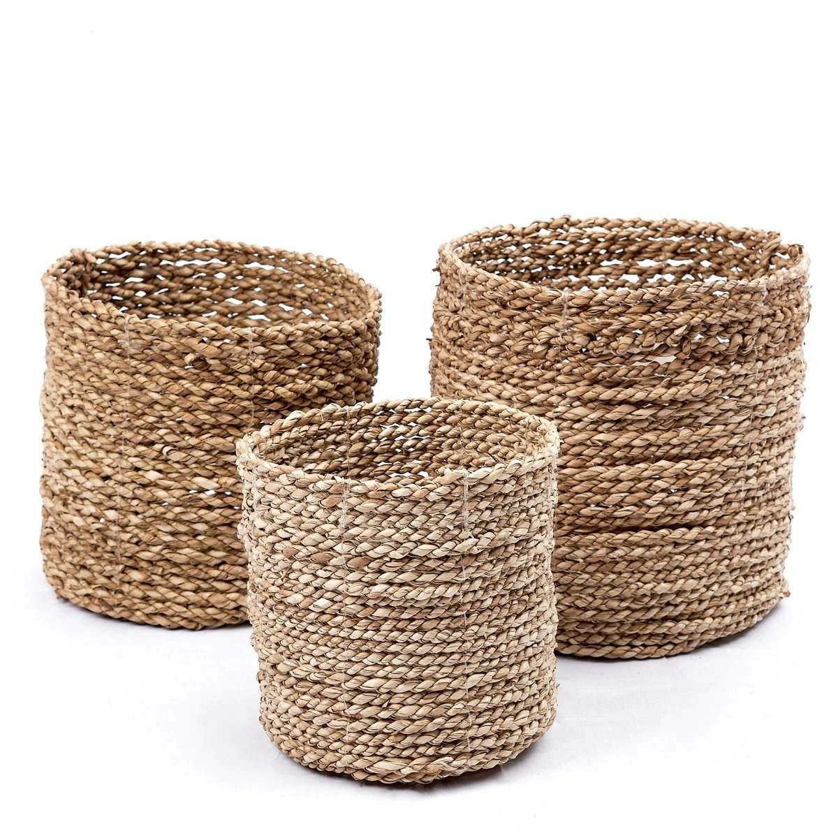 Small Seagrass Basket BHINNEKA | Plant Basket | Woven Boho Basket | Planter | Decorative Basket | Small Storage Basket | Round Flower Basket by Soeji