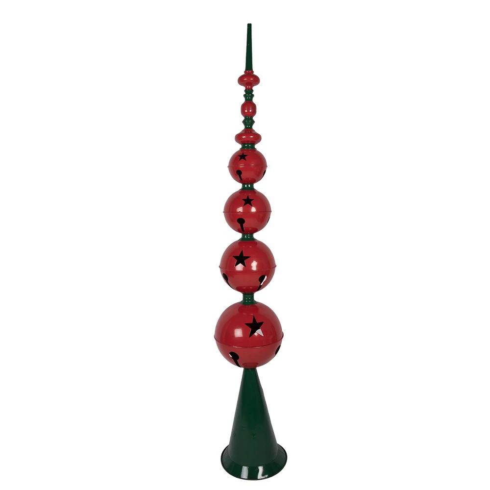 Christmas Decoration Statue Ø 31x193 cm Red Green Metal by Clayre & Eef.