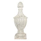 Dekorationsornament 26x26x64 cm beiges Keramikmaterial von Clayre & Eef.