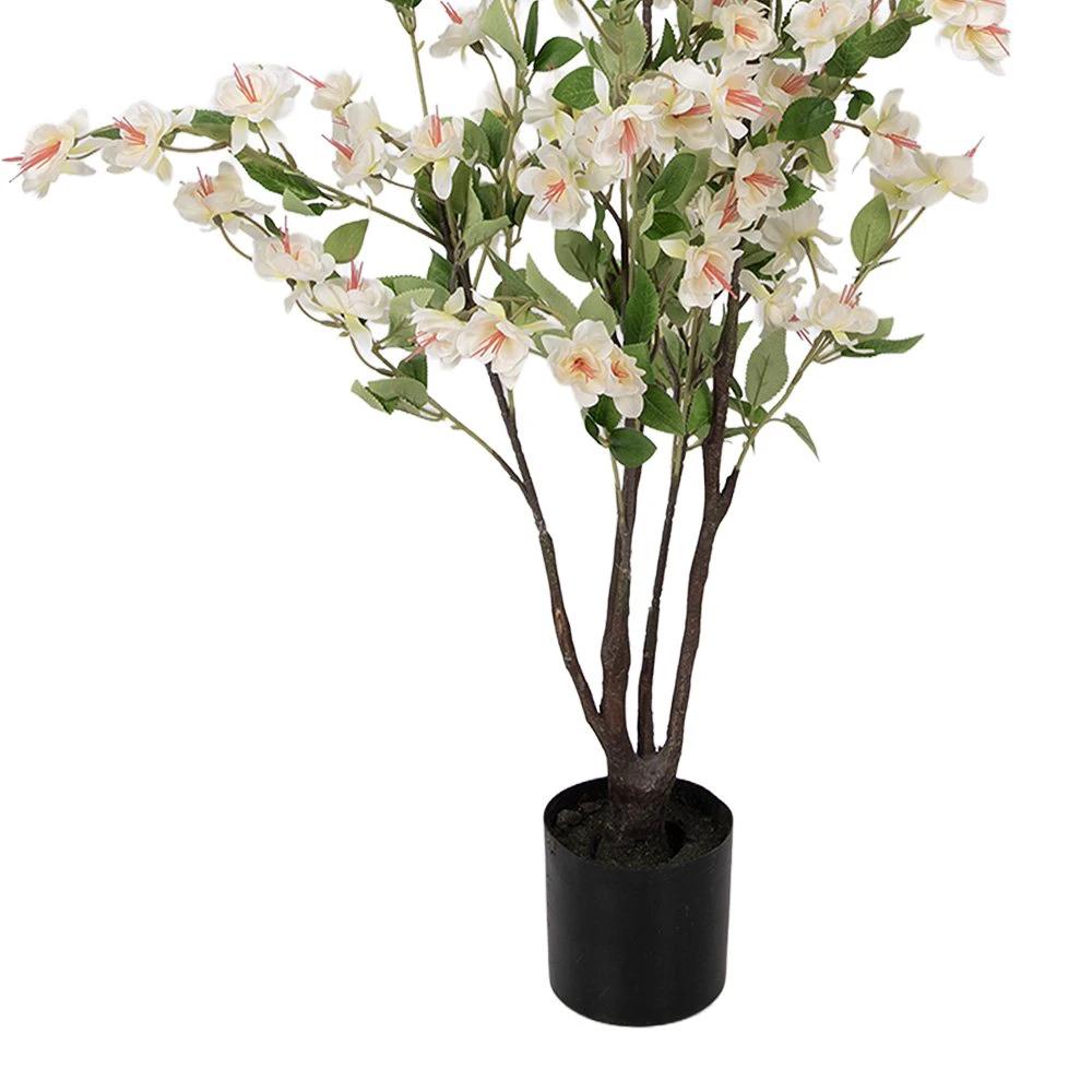 Artificial plant 20x25x105 cm White Plastic by Clayre & Eef.