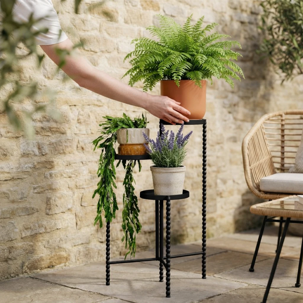 Plant stand Salvo Black by Mica Decorations