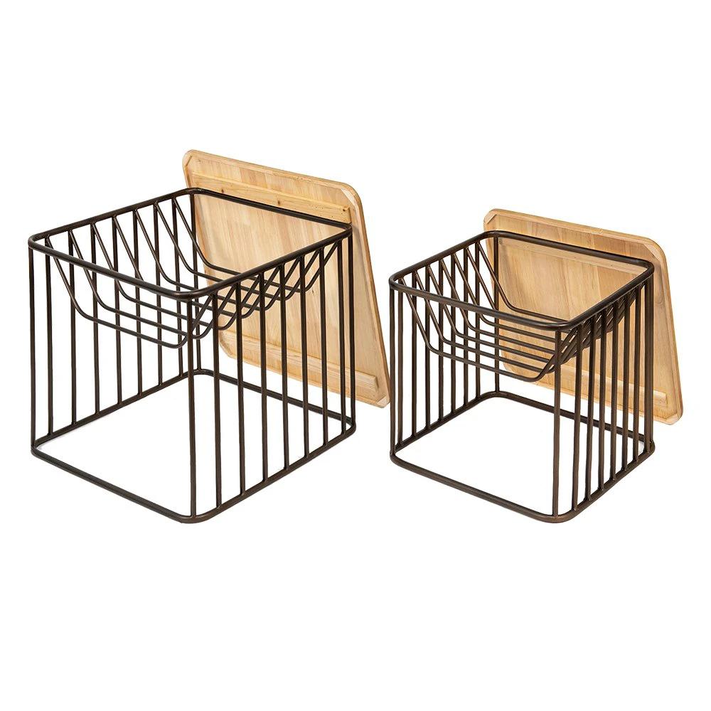 Beistelltisch (Set aus 2) 53x53x44 / 42x42x38 cm von Clayre & Eef.