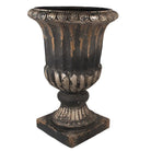 Flowerpot Ø 49x72 cm Brown Black Magnesium (MGO) Plant holder by Clayre & Eef.