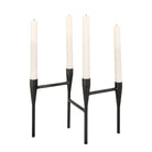 Candle Holder - Steel, Black - 15x28x21 cm by EMIRELLE